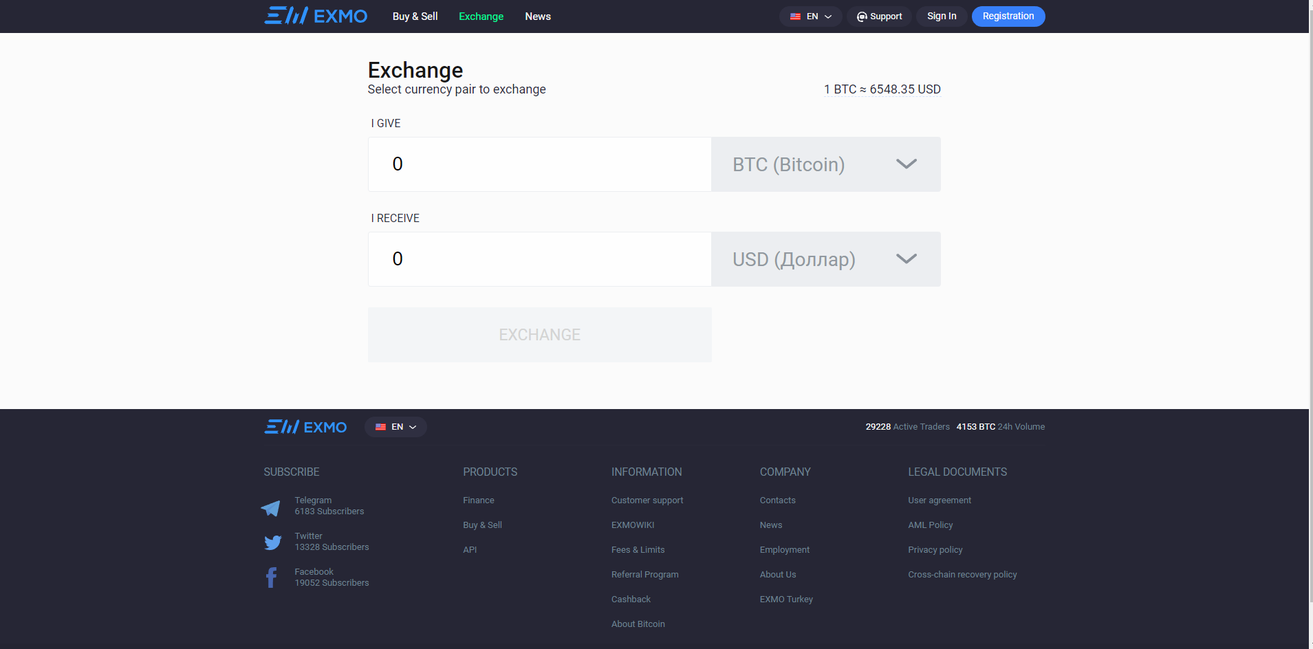 Биржа Exmo - обмен криптовалюты и комиссии | CoinMania