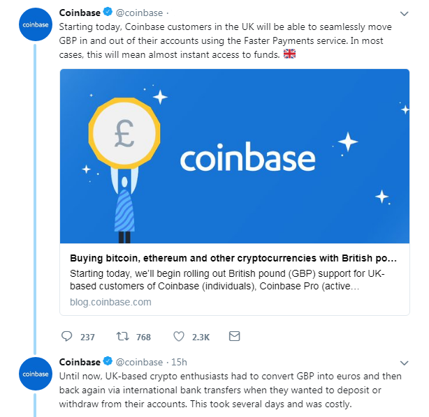 Твитт coinbase