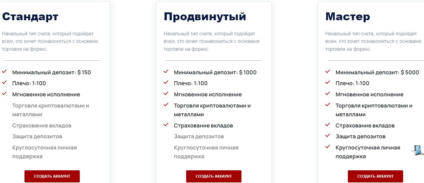 Arrow Trade тарифы