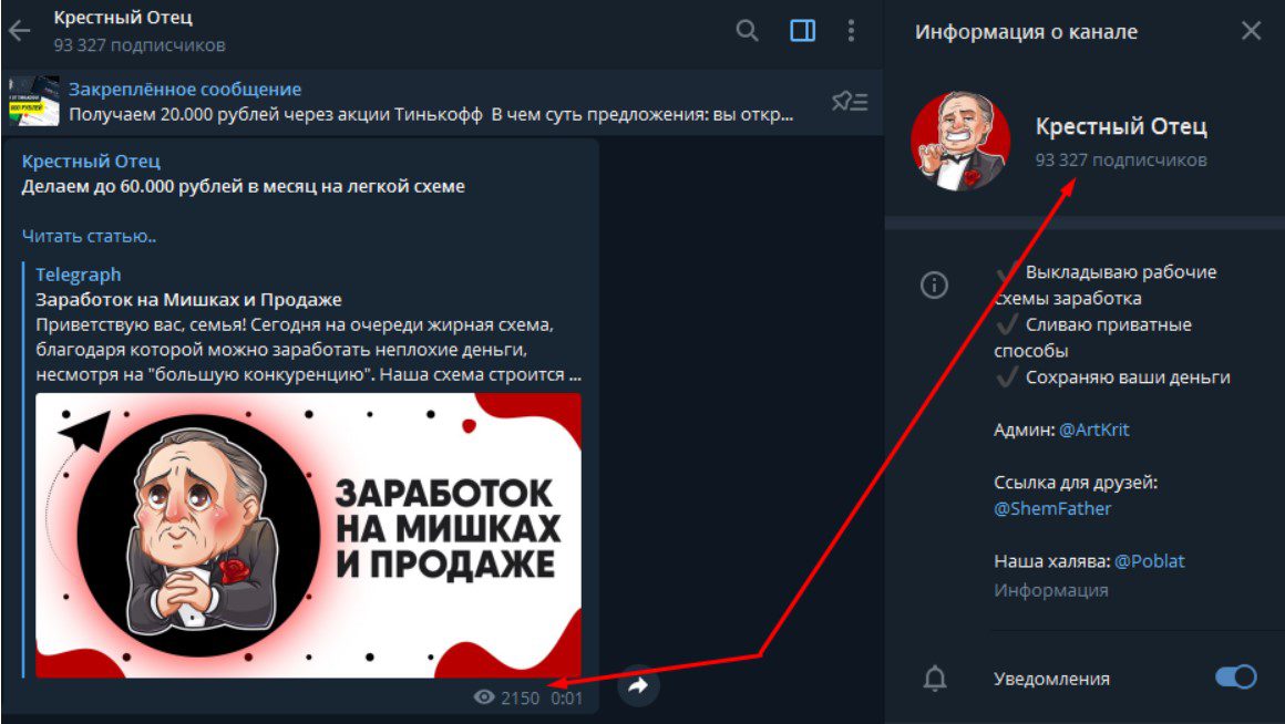 крестный отец накрутка подписчиков