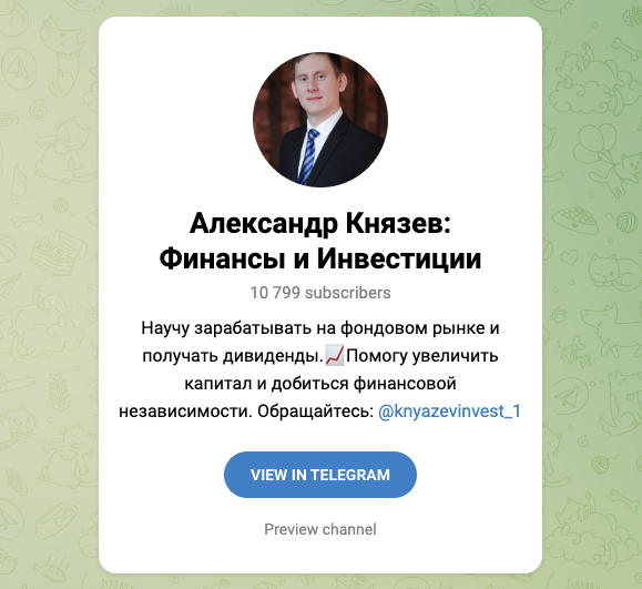 александр князев инвестиции
