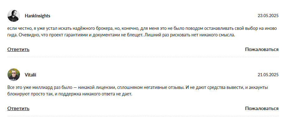 inovogida отзывы