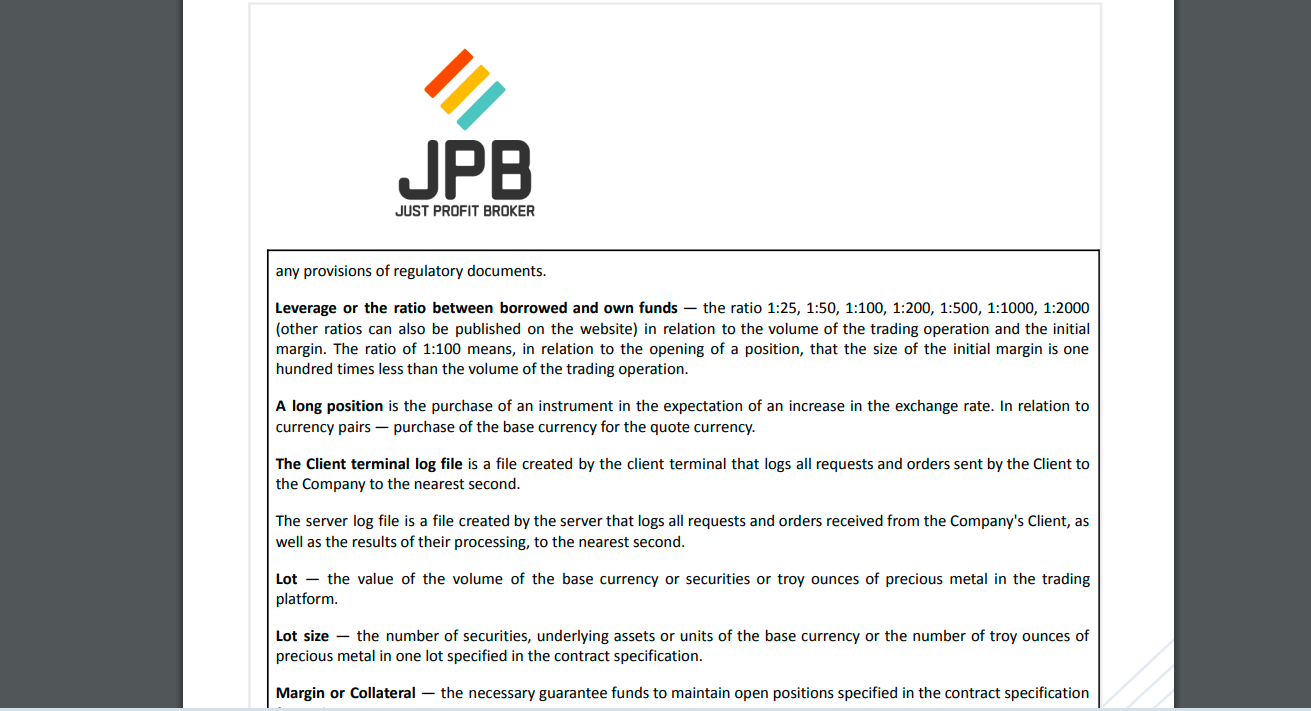 info jpb trade rus com отзывы
