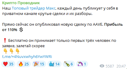 крипто проводник тг канал