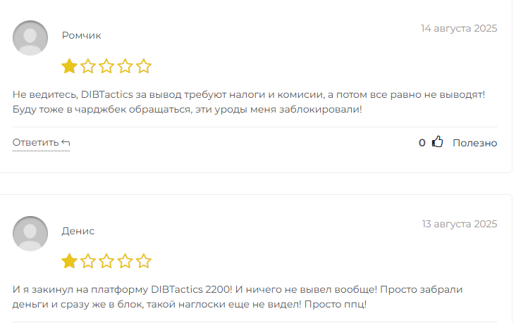 dibtactics com скам
