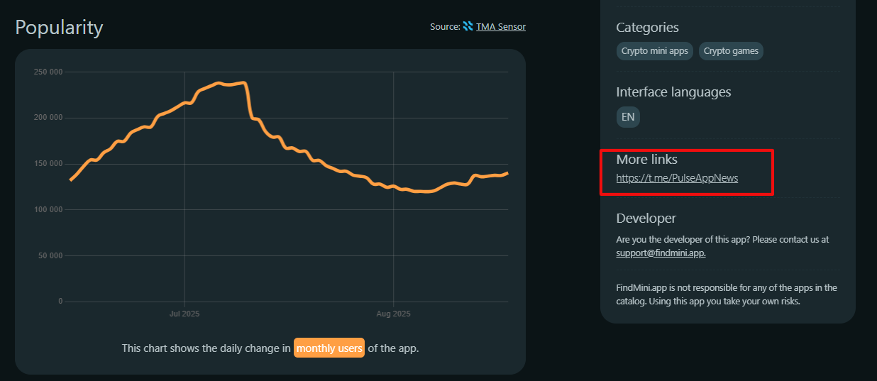 Pulse App в Телеграм bot