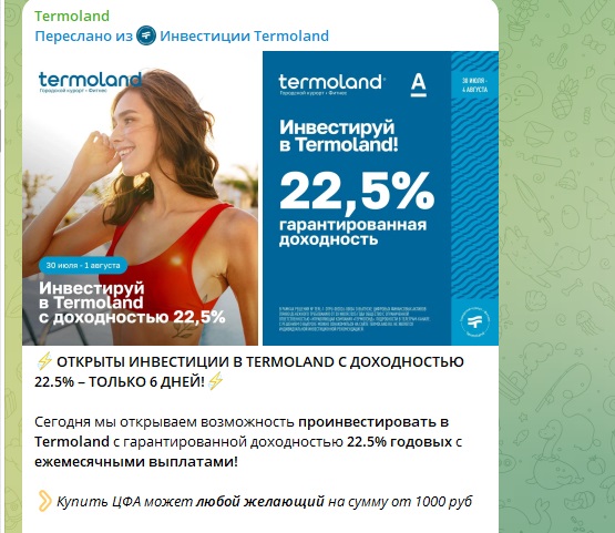 термолэнд инвестиции