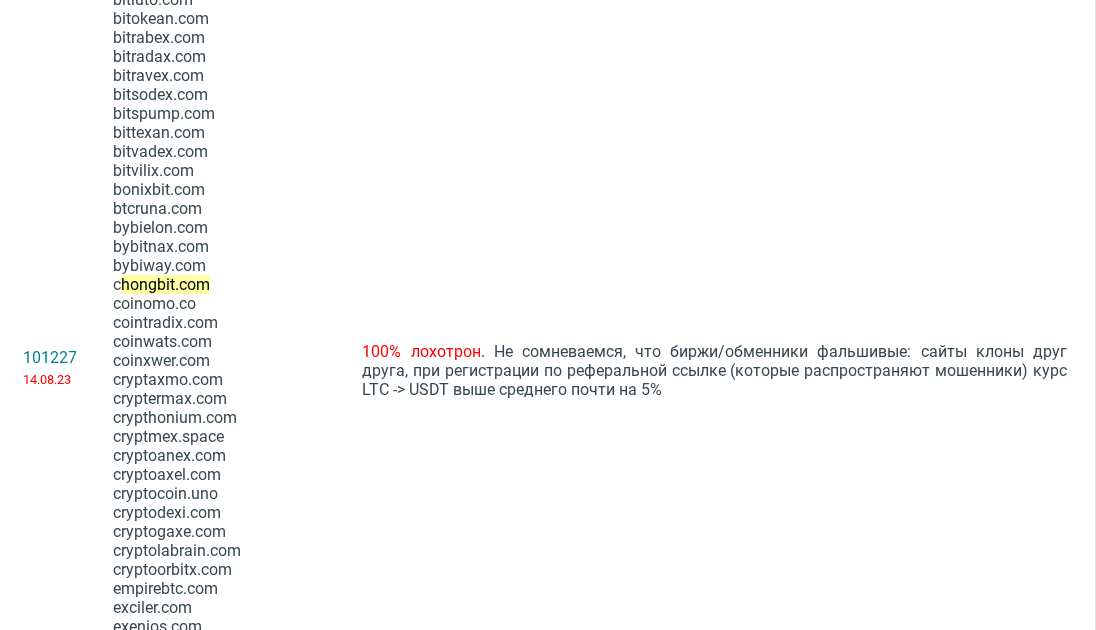 hongbit обман