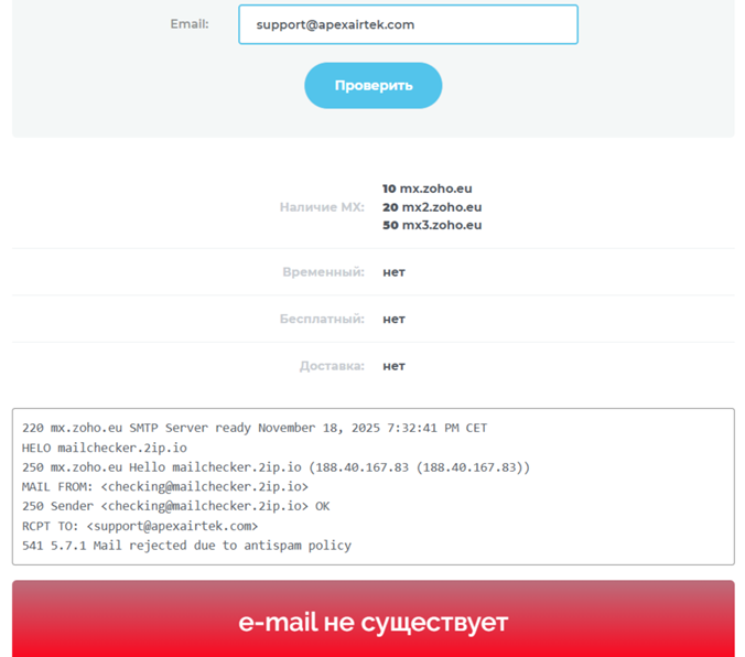 apexairtek com отзывы
