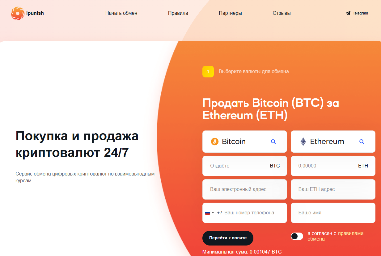 ipunish обменник отзывы