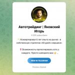 Канал Telegram Автотрейдинг | Яновский Игорь @yanovskyigor – Реальные Отзывы