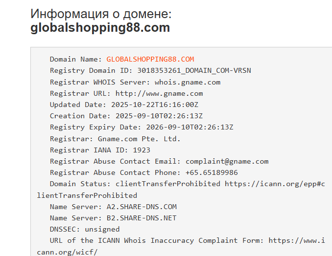 globalshopping88 отзывы