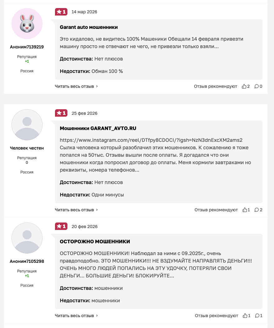 гарант инвест автотрейд