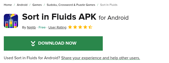 Приложение sort in fluids можно вывести деньги