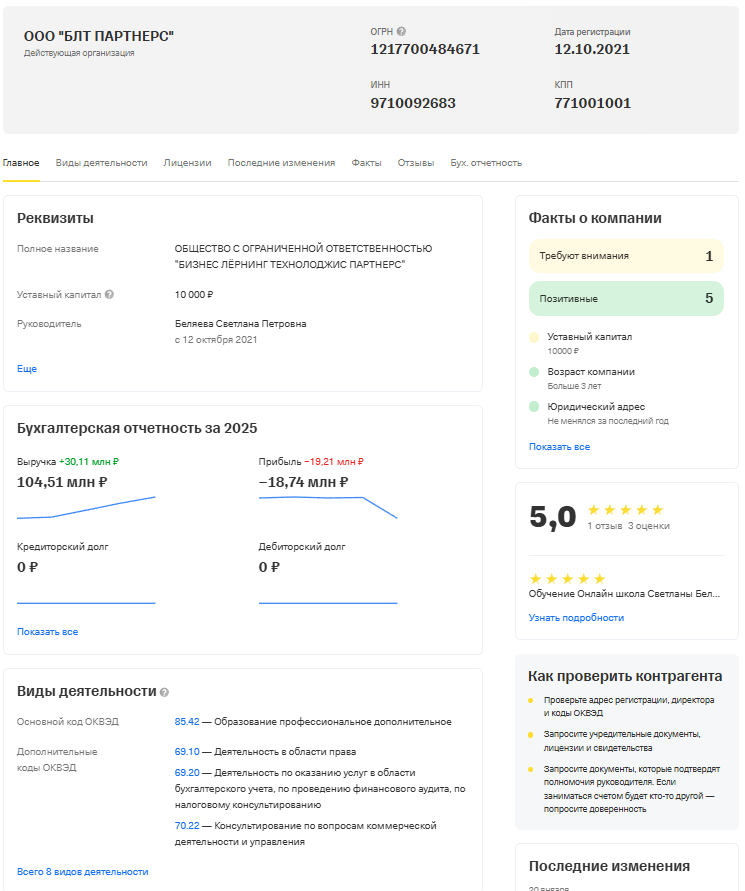 беляева светлана обучение