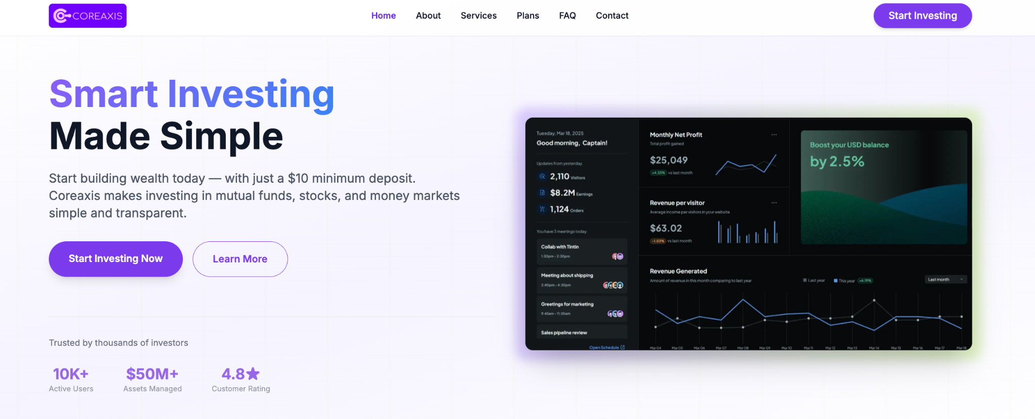 coreaxis биржа отзывы