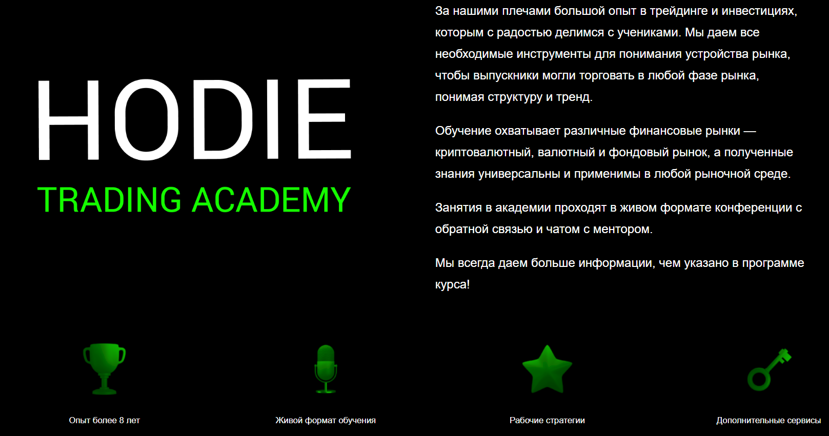 hodie trading academy отзывы