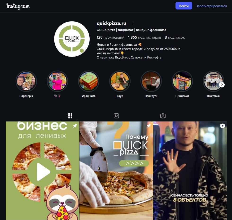 quick pizza франшиза