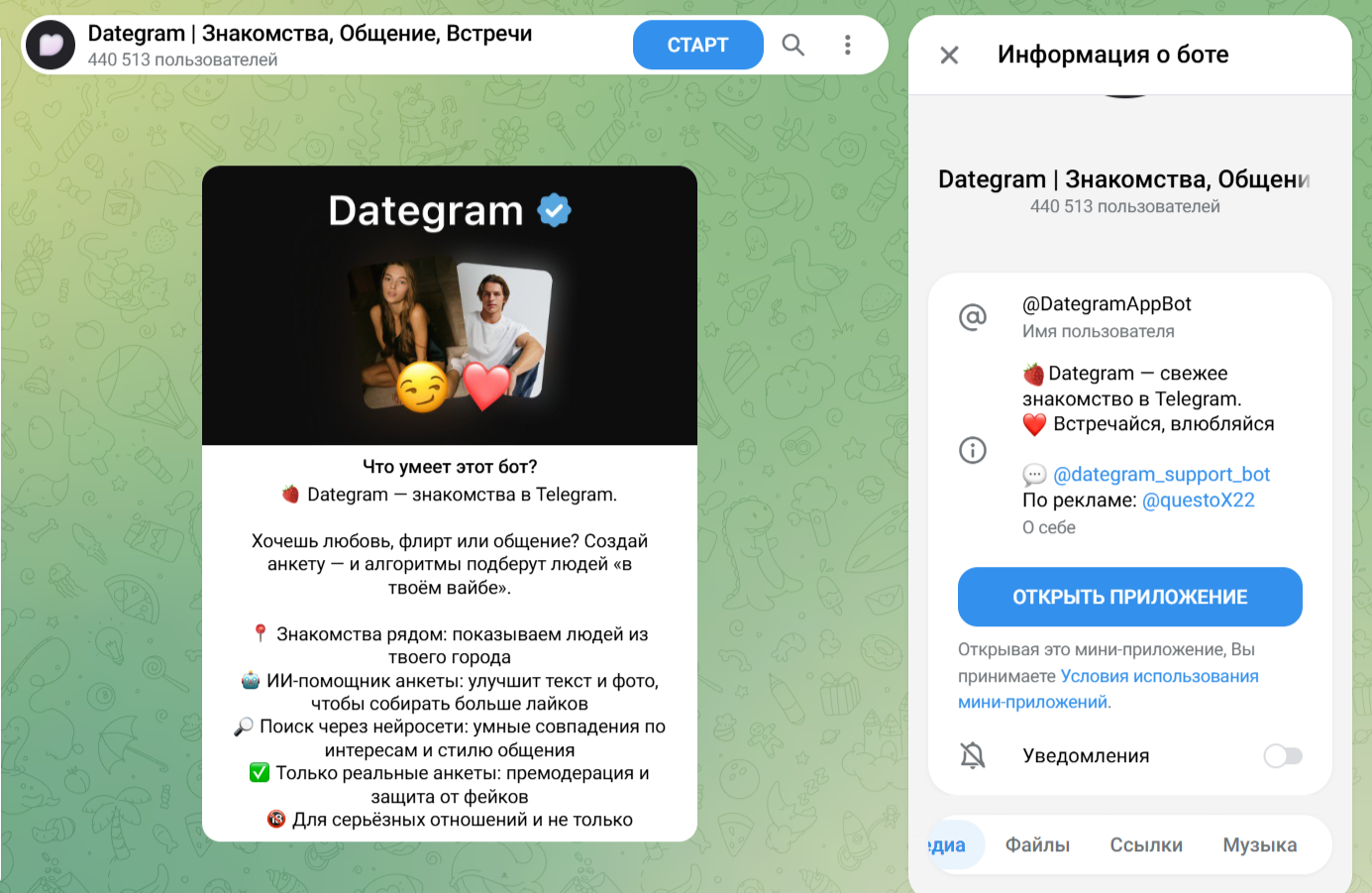 Dategramappbot отзывы