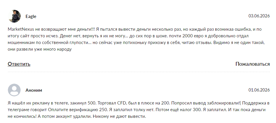 market nexus отзывы