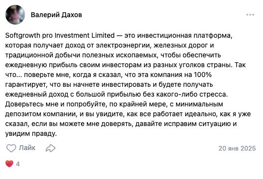 сервис софт гровз инвестмент лимитед