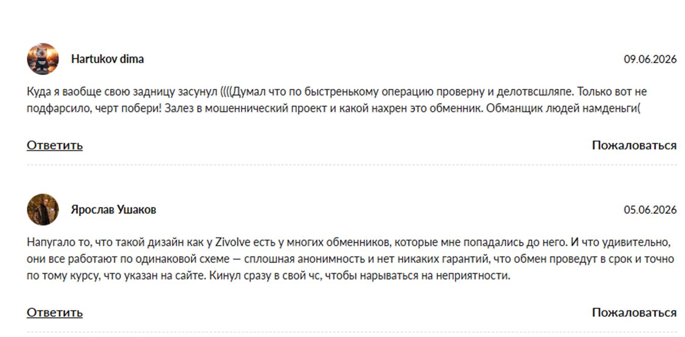 zivolve com обменник
