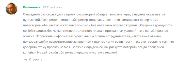 cash arrow отзывы