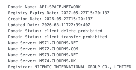 биржа api space network