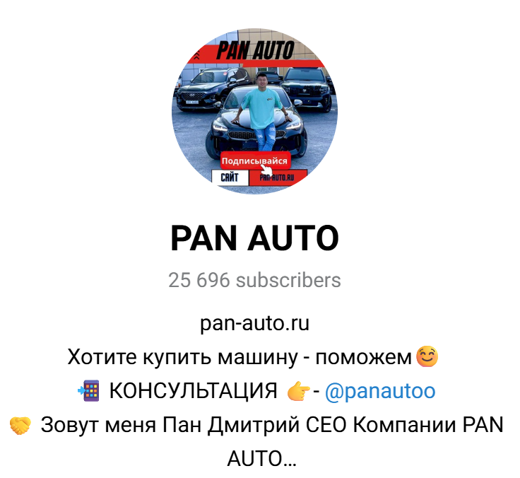 пан авто отзывы тг