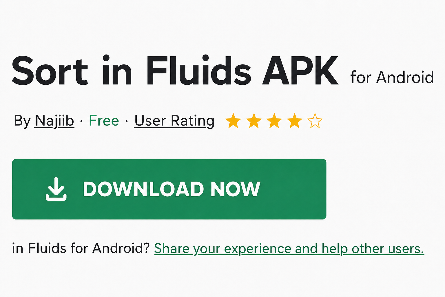 Sort in Fluids