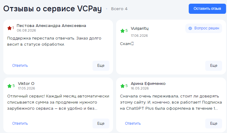 vcpay отзывы